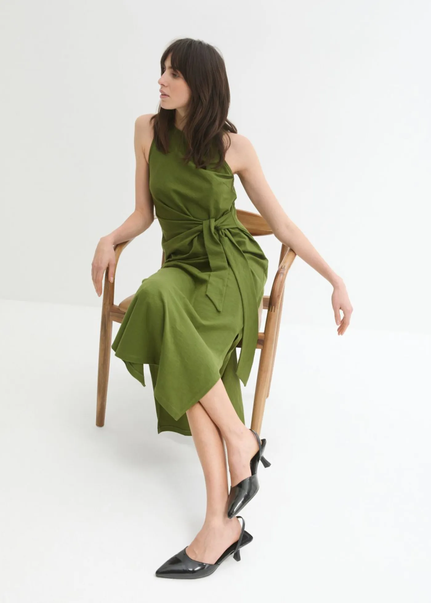 Sale Vestido de punto con nudo Mujer Vestidos