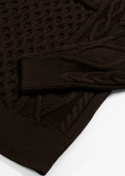 Best Vestido de punto con patrón trenzado Mujer Vestidos|Ropa De Punto