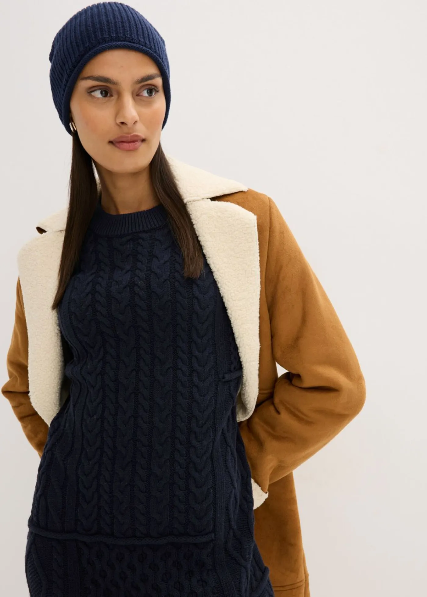 Clearance Vestido de punto con patrón trenzado Mujer Vestidos|Ropa De Punto