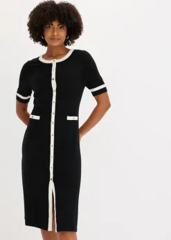 Sale Vestido de punto con viscosa Mujer Vestidos|Novedades