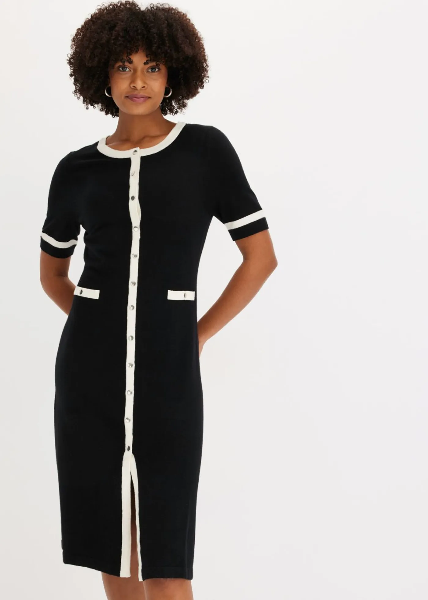 Sale Vestido de punto con viscosa Mujer Vestidos|Novedades