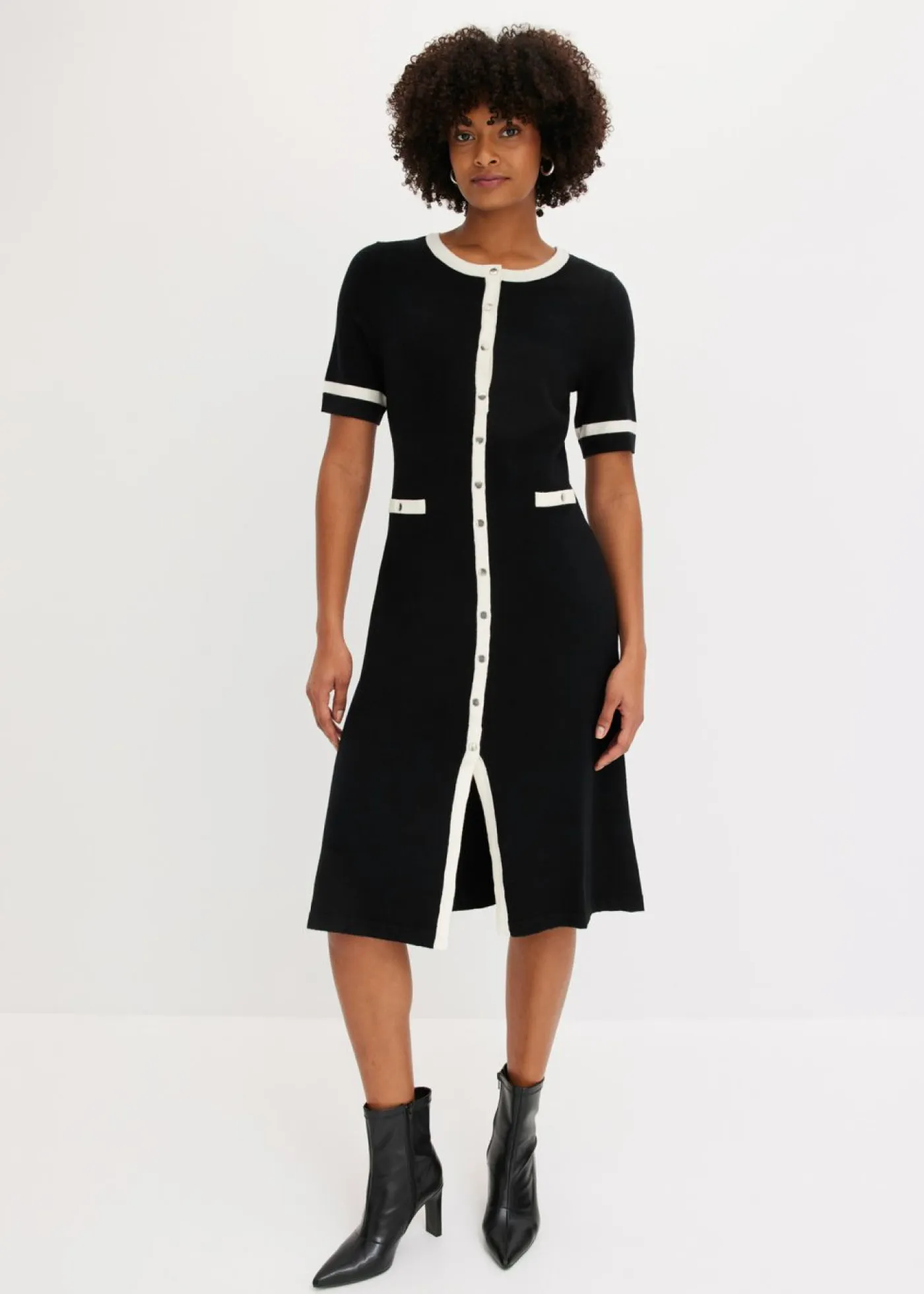 Sale Vestido de punto con viscosa Mujer Vestidos|Novedades