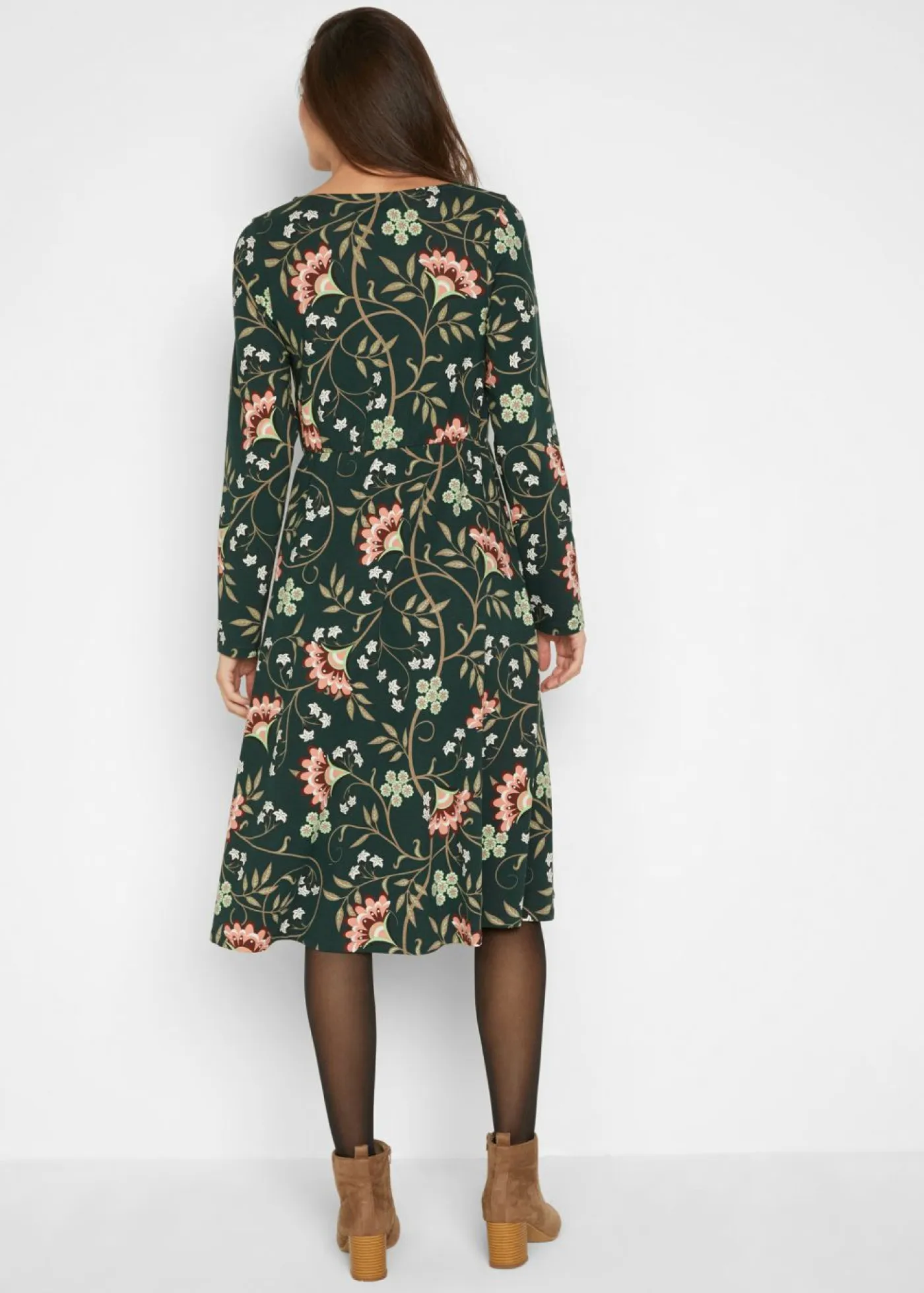 Vestido de punto de algodón con diseño cruzado Mujer Vestidos