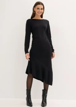 Discount Vestido de punto de algodón y cachemir con dobladillo asimétrico Mujer Vestidos|Ropa De Punto