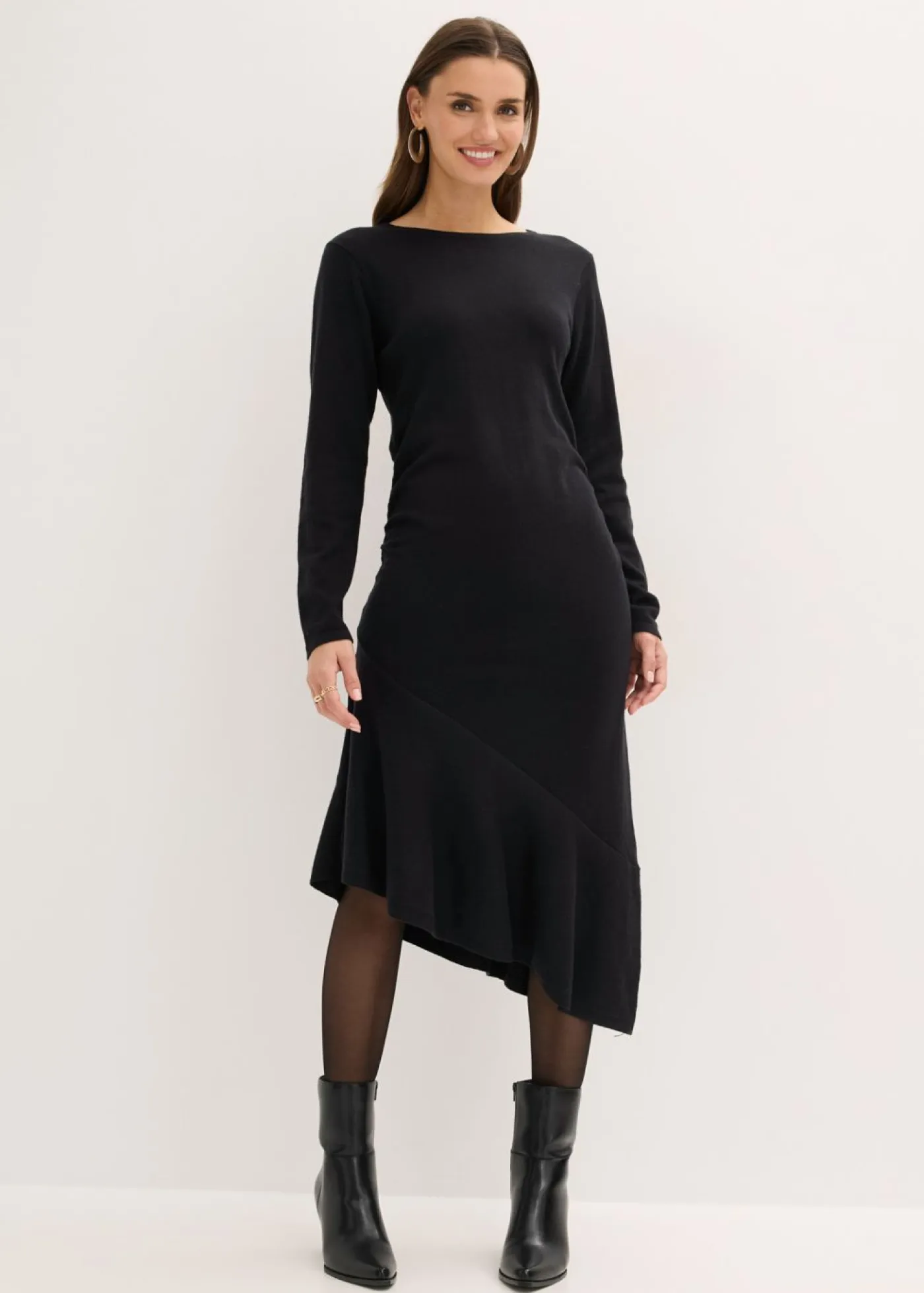 Discount Vestido de punto de algodón y cachemir con dobladillo asimétrico Mujer Vestidos|Ropa De Punto