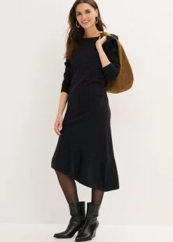 Discount Vestido de punto de algodón y cachemir con dobladillo asimétrico Mujer Vestidos|Ropa De Punto