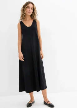 Online Vestido de punto de algodón orgánico puro Mujer Esenciales|Vestidos