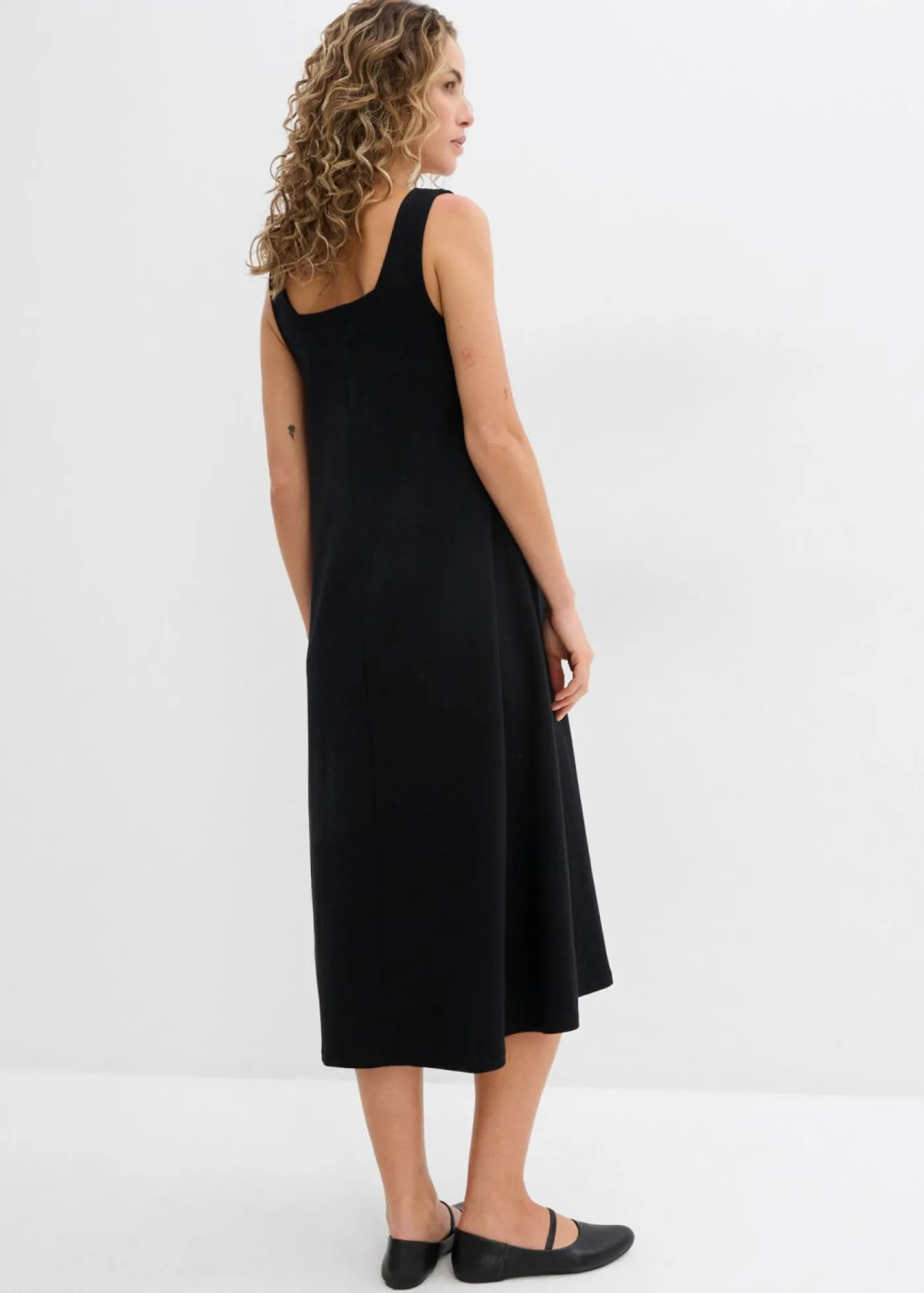 Online Vestido de punto de algodón orgánico puro Mujer Esenciales|Vestidos