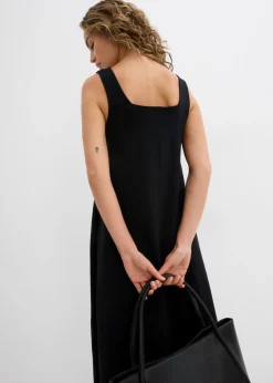 Online Vestido de punto de algodón orgánico puro Mujer Esenciales|Vestidos