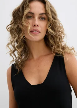 Online Vestido de punto de algodón orgánico puro Mujer Esenciales|Vestidos