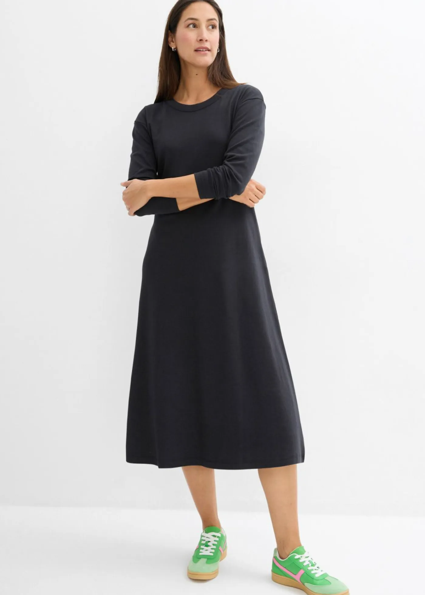 Best Vestido de punto de algodón orgánico puro pesado Mujer Básicos|Vestidos