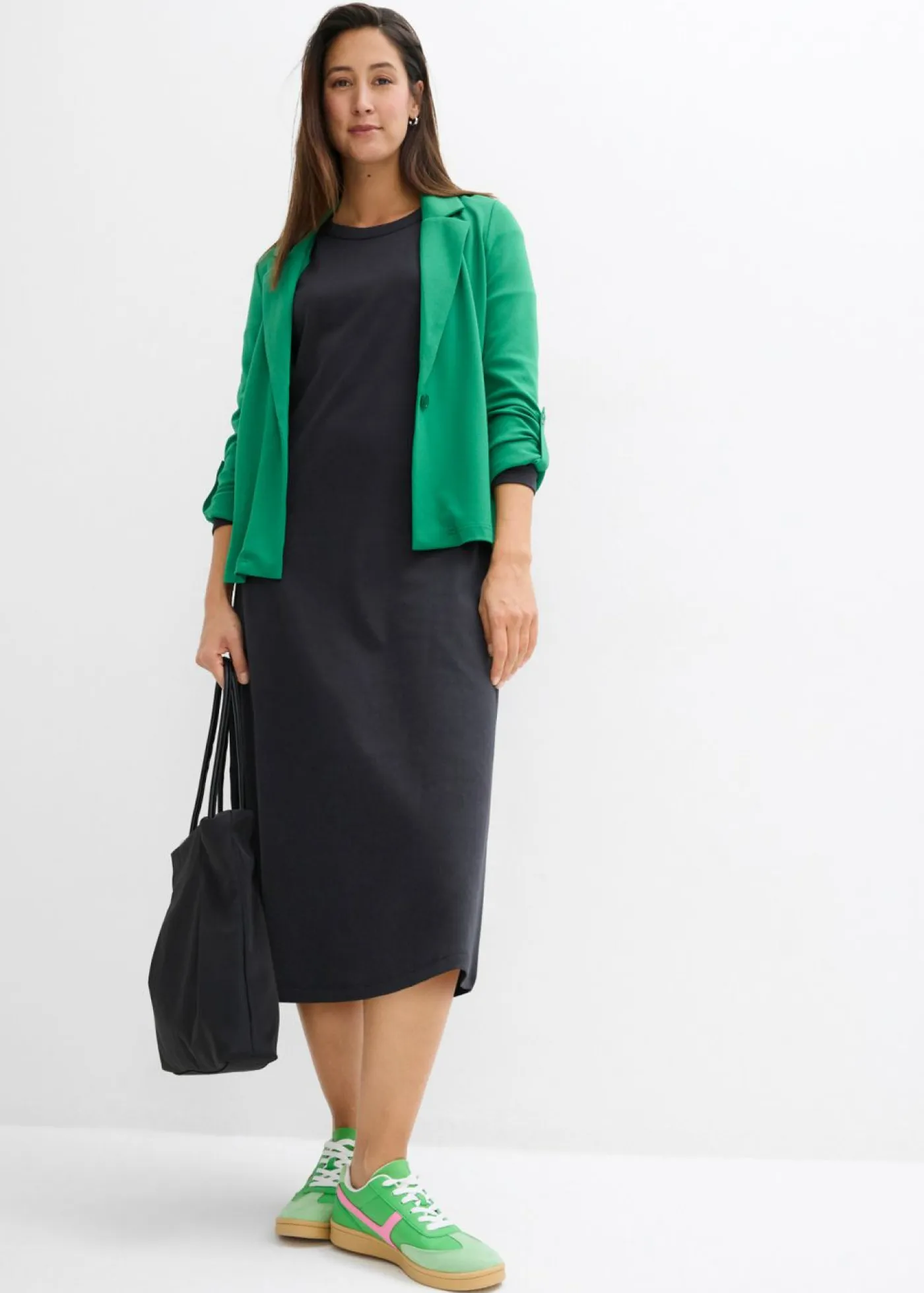 Best Vestido de punto de algodón orgánico puro pesado Mujer Básicos|Vestidos