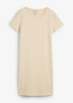 Discount Vestido de punto de algodón orgánico elástico Mujer Básicos|Vestidos