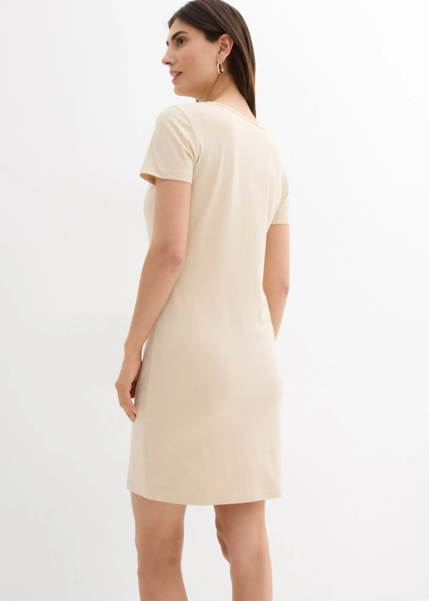 Discount Vestido de punto de algodón orgánico elástico Mujer Básicos|Vestidos