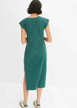 Online Vestido de punto de algodón con elástico Mujer Vestidos