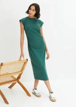 Online Vestido de punto de algodón con elástico Mujer Vestidos