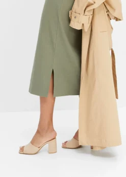 Sale Vestido de punto de algodón con elástico Mujer Vestidos