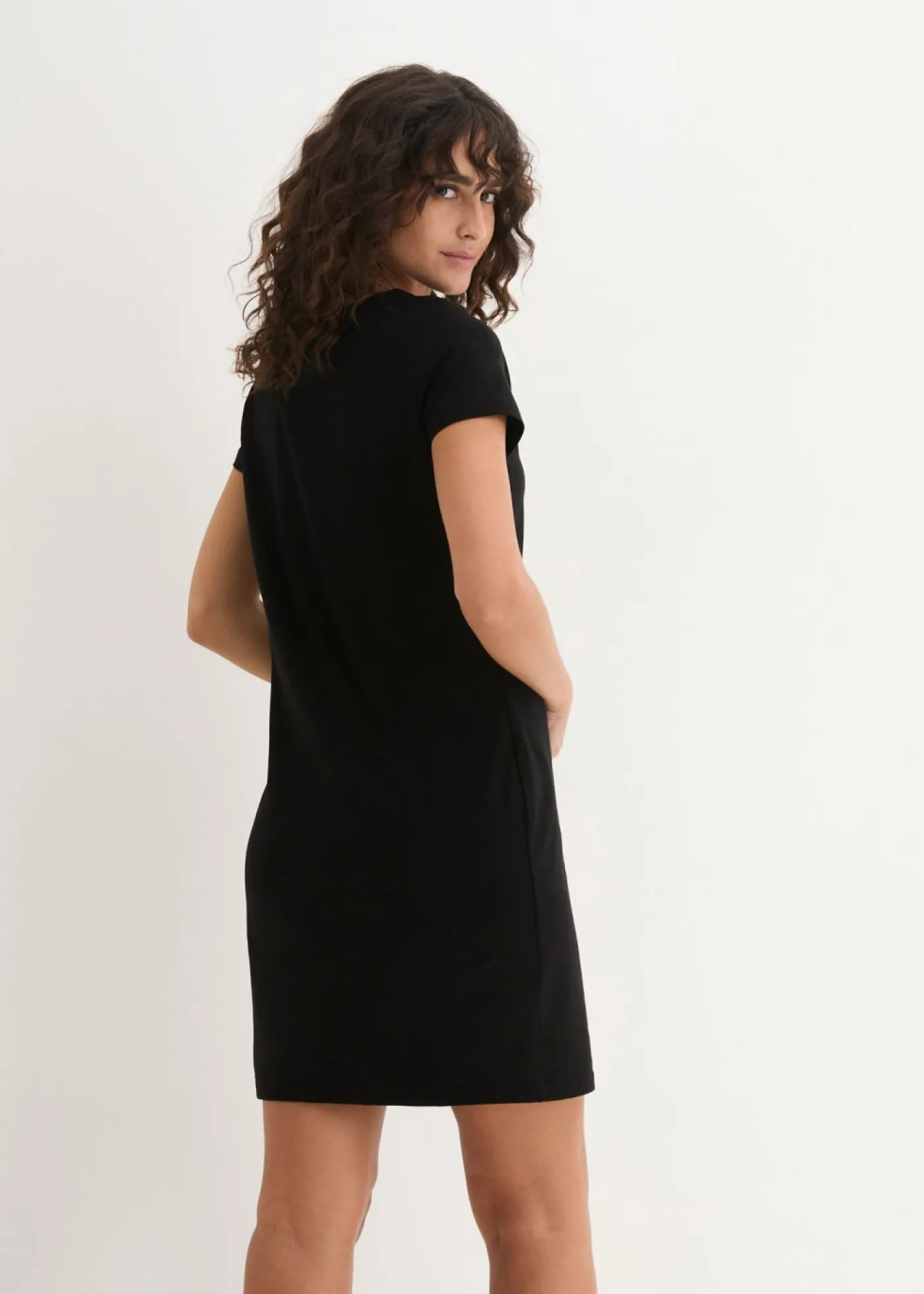 Clearance Vestido de punto de algodón orgánico elástico Mujer Básicos|Vestidos