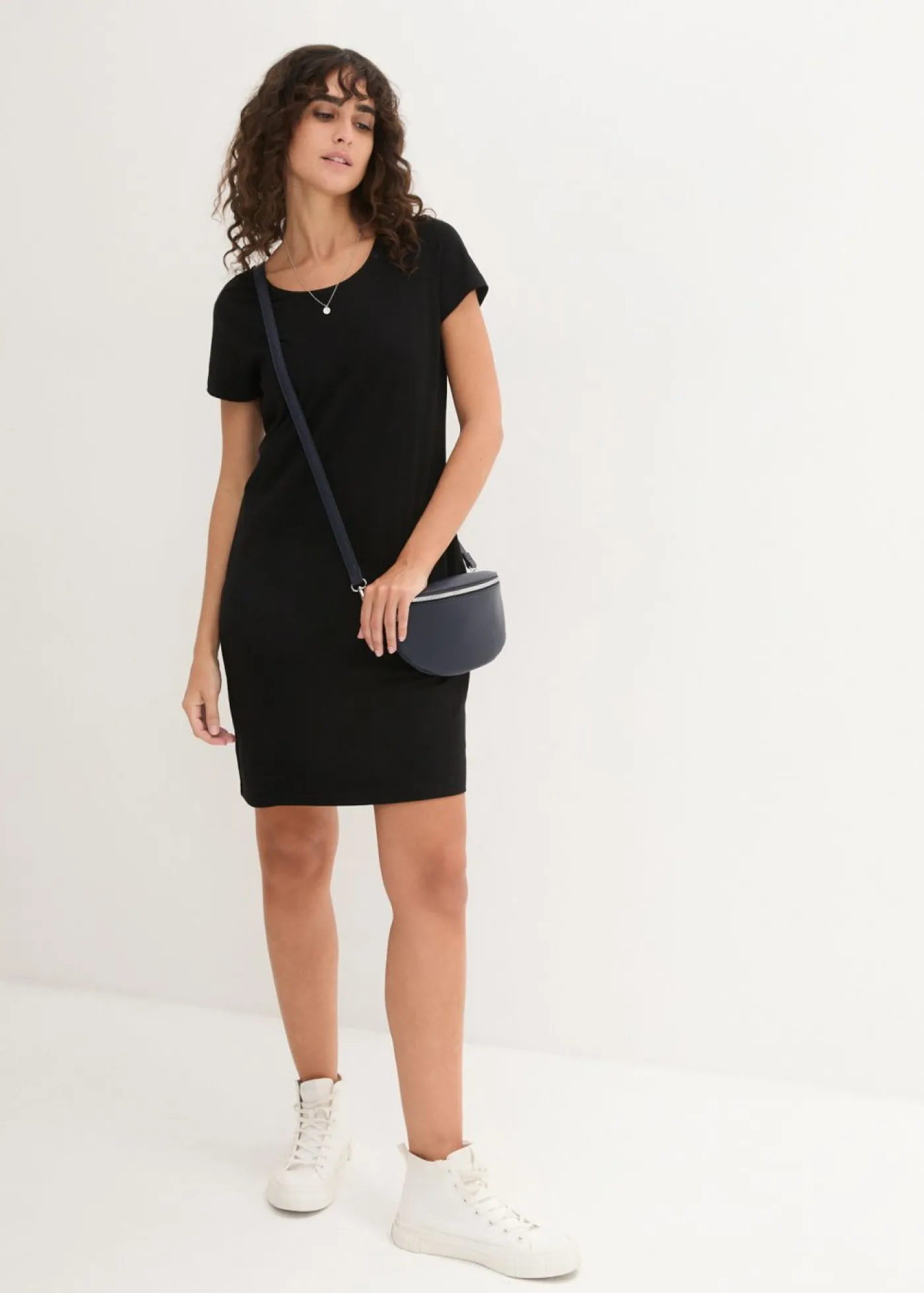Clearance Vestido de punto de algodón orgánico elástico Mujer Básicos|Vestidos