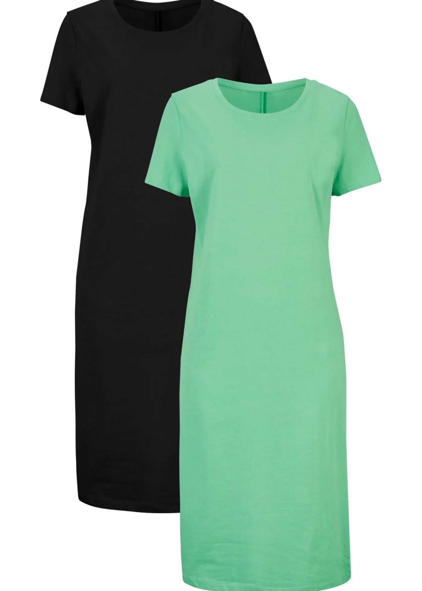 Outlet Vestido de punto de algodón puro (2 unidades) Mujer Básicos|Vestidos