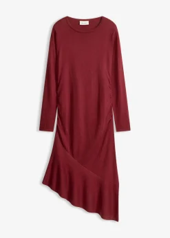 Best Vestido de punto de algodón y cachemir con dobladillo asimétrico Mujer Vestidos|Ropa De Punto