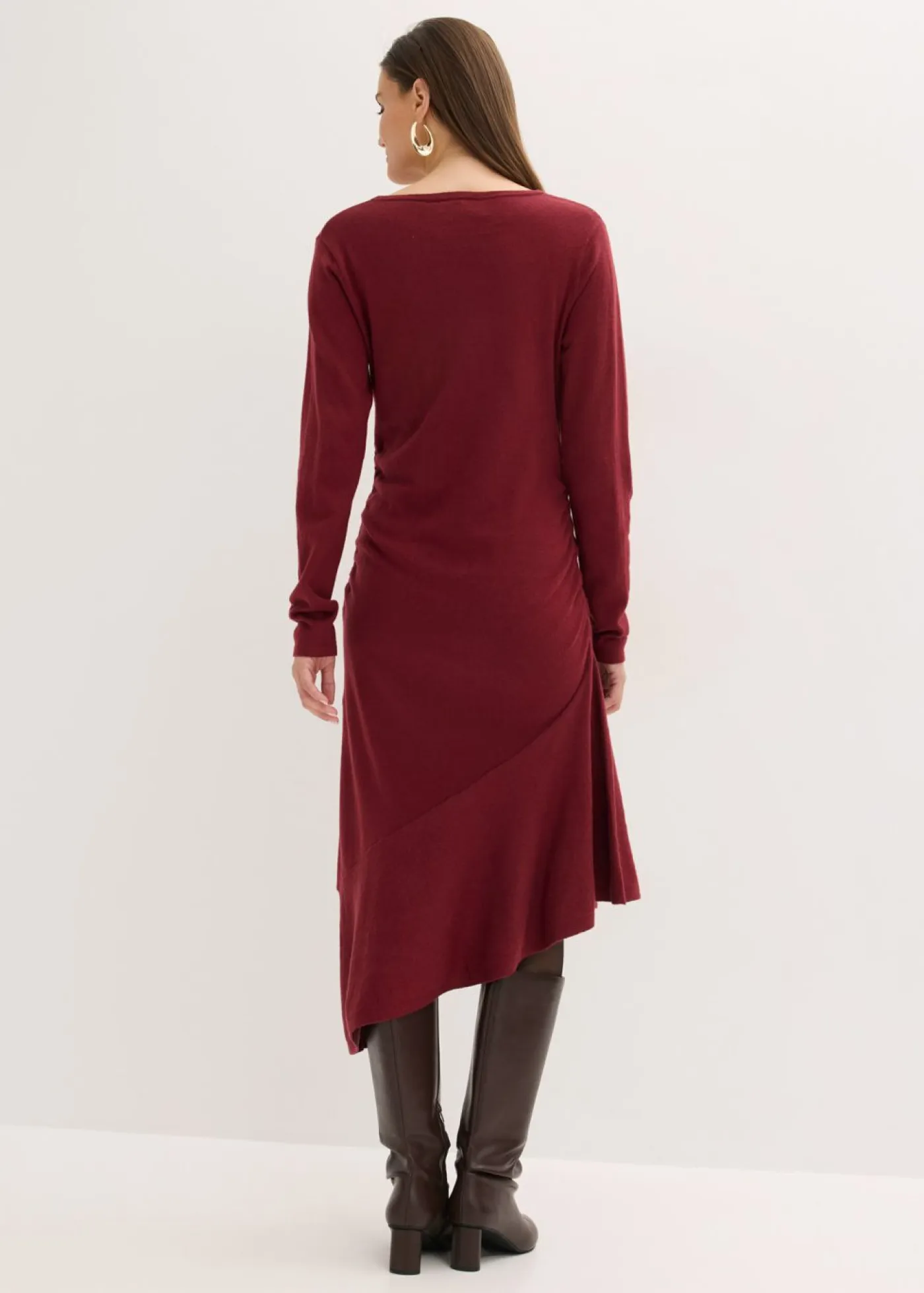 Best Vestido de punto de algodón y cachemir con dobladillo asimétrico Mujer Vestidos|Ropa De Punto