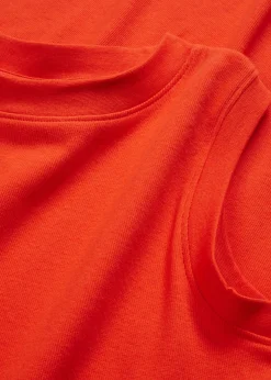 Best Vestido de punto de algodón con elástico Mujer Vestidos