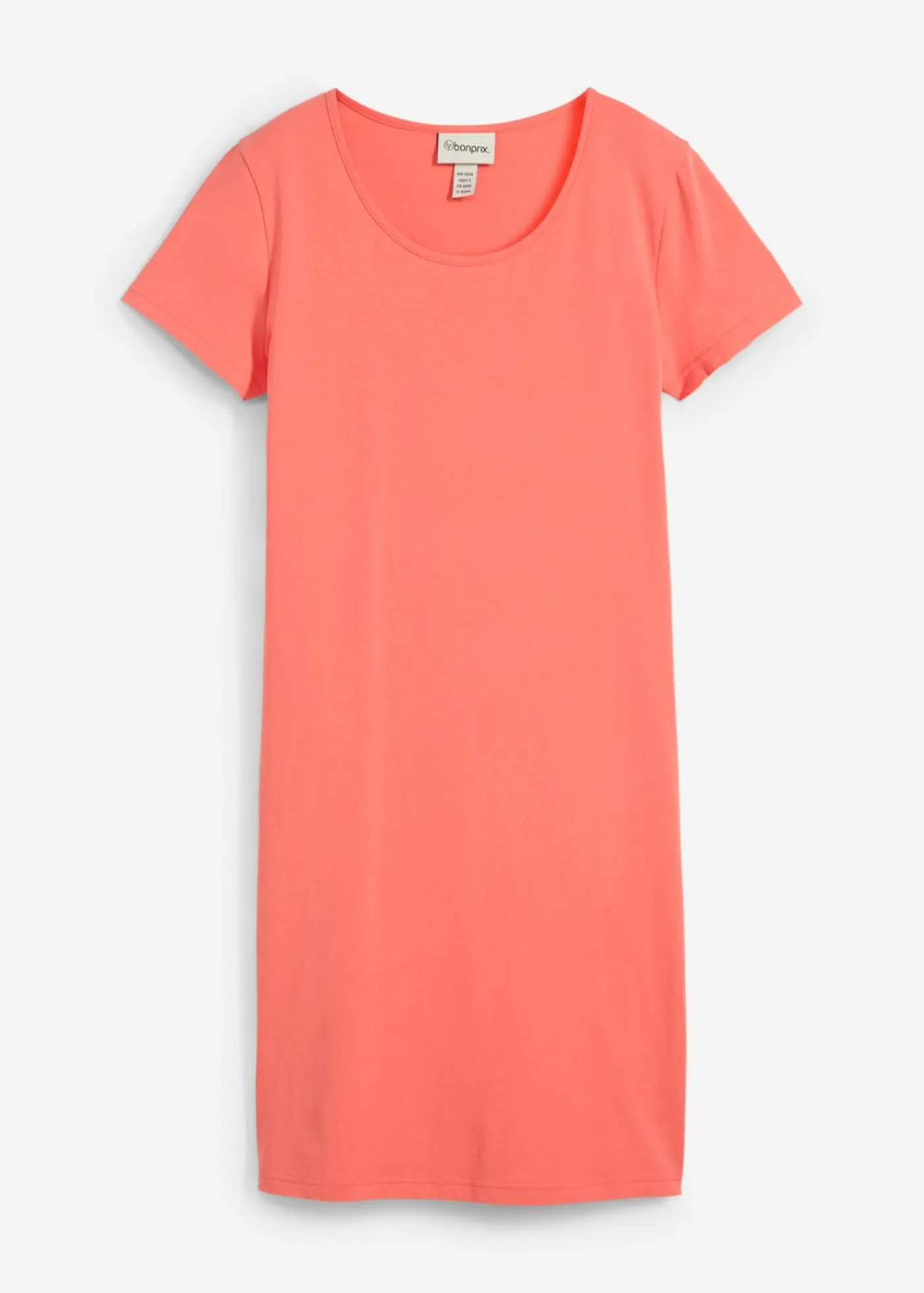 Outlet Vestido de punto de algodón orgánico elástico Mujer Básicos|Vestidos