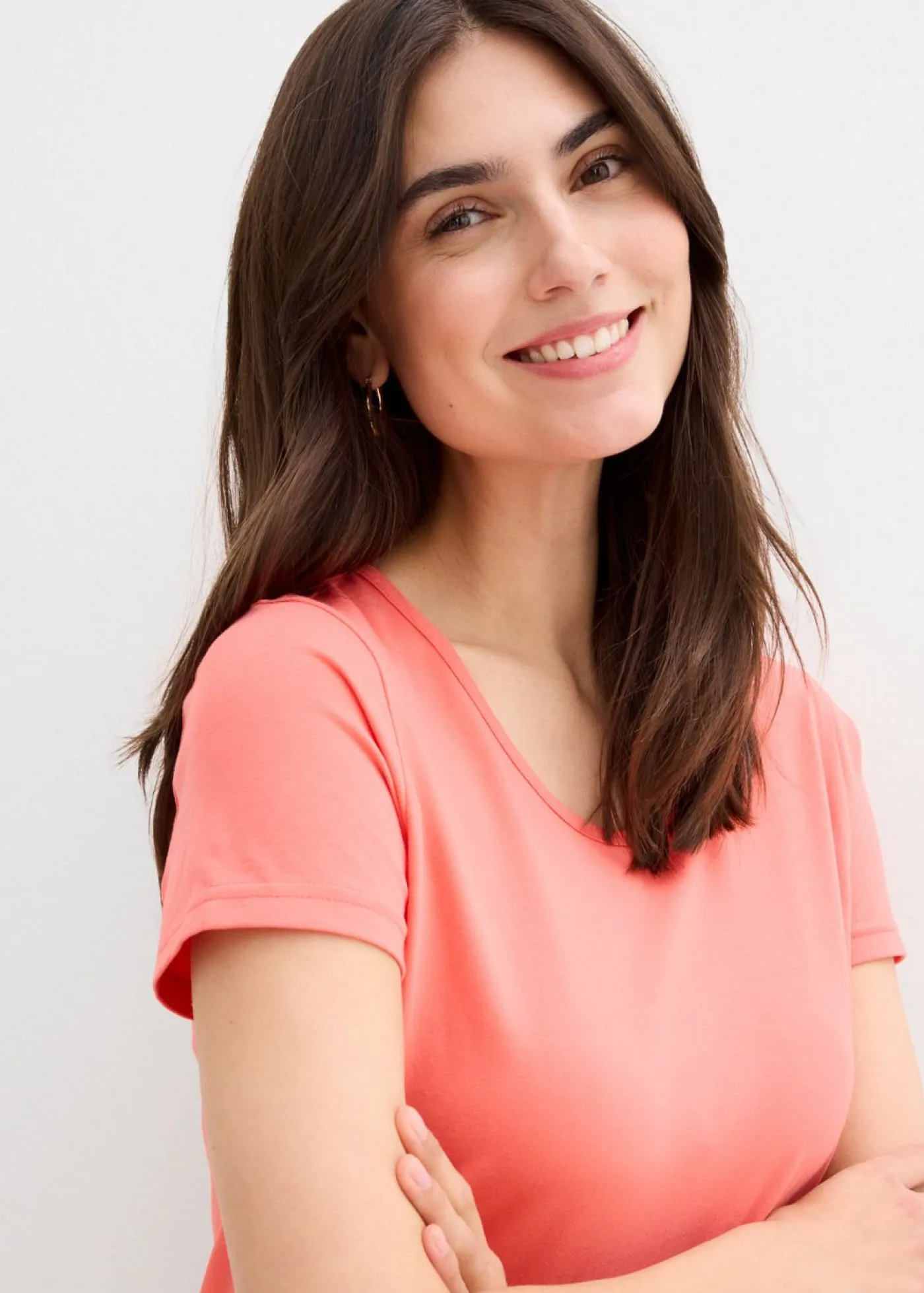 Outlet Vestido de punto de algodón orgánico elástico Mujer Básicos|Vestidos