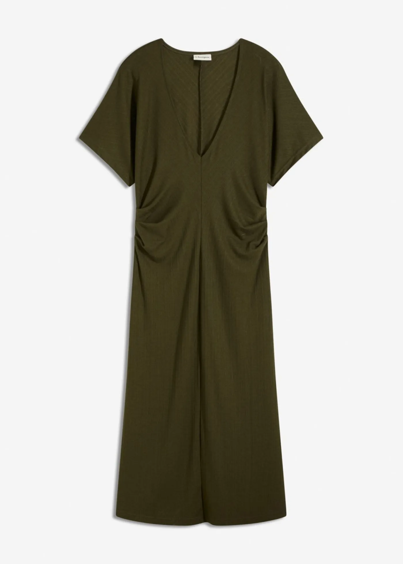 New Vestido de punto de canalé con fruncido lateral Mujer Vestidos