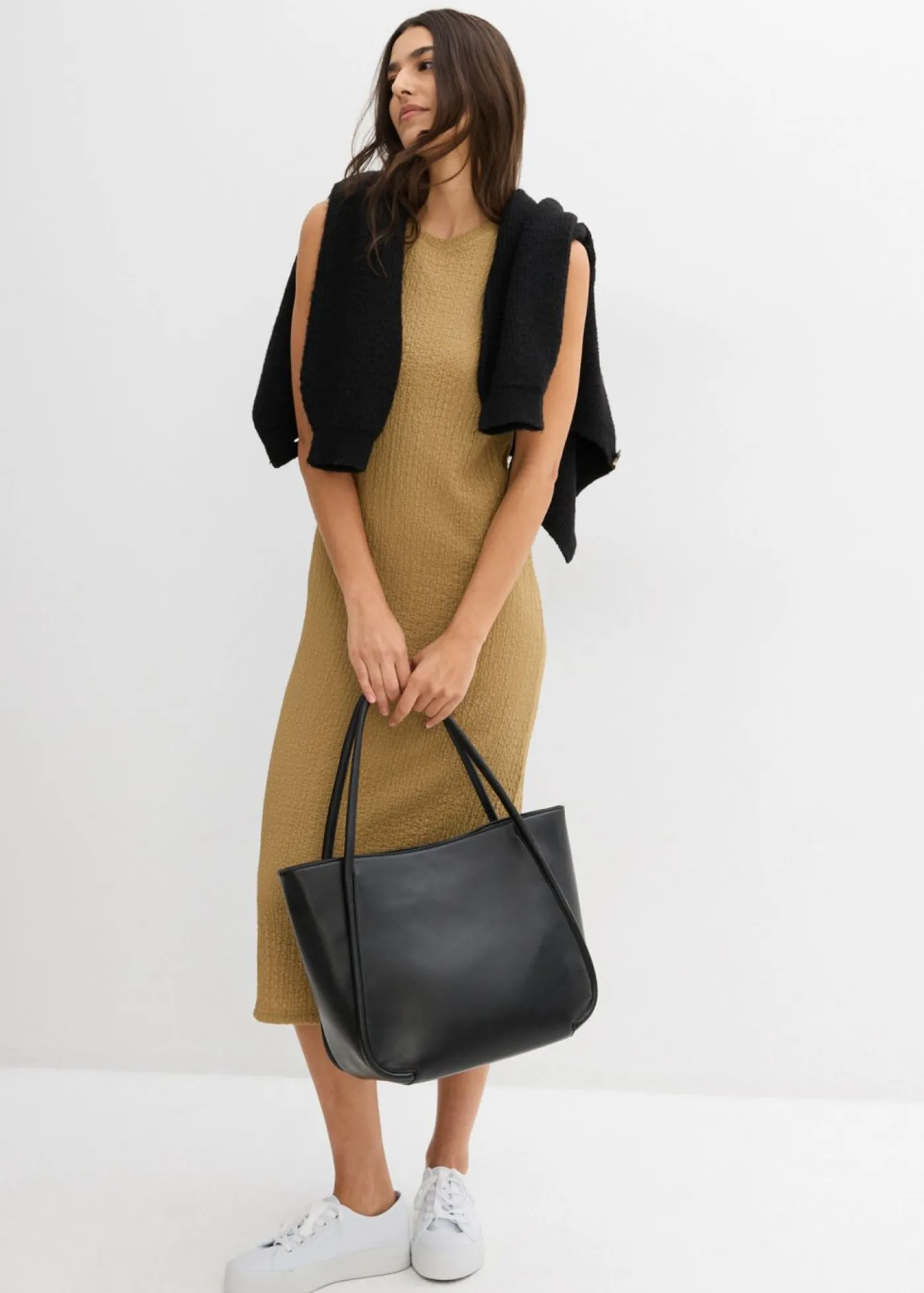 Outlet Vestido de punto de crepé Mujer Vestidos