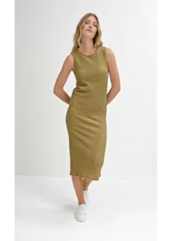 Outlet Vestido de punto de crepé Mujer Vestidos