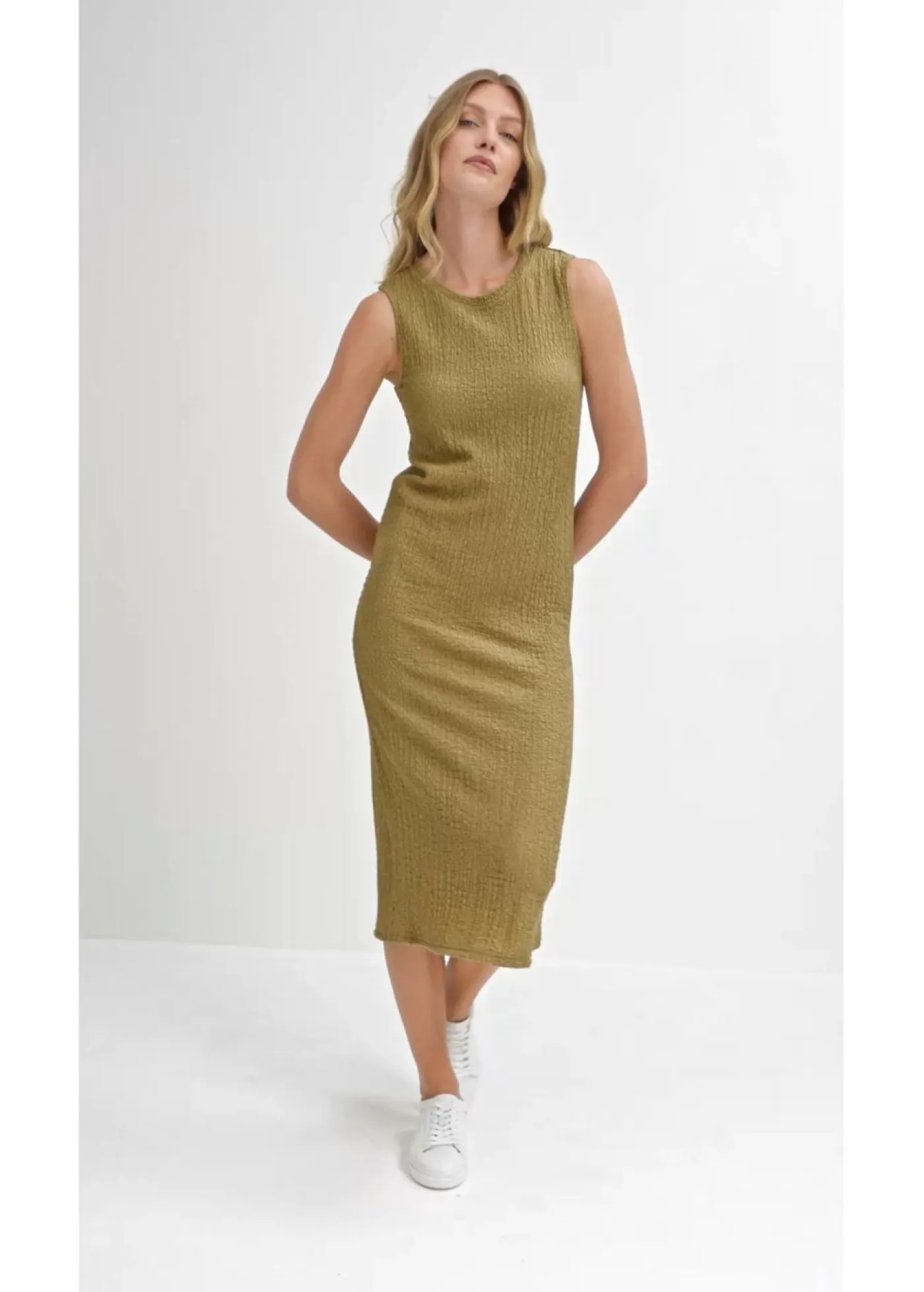 Outlet Vestido de punto de crepé Mujer Vestidos