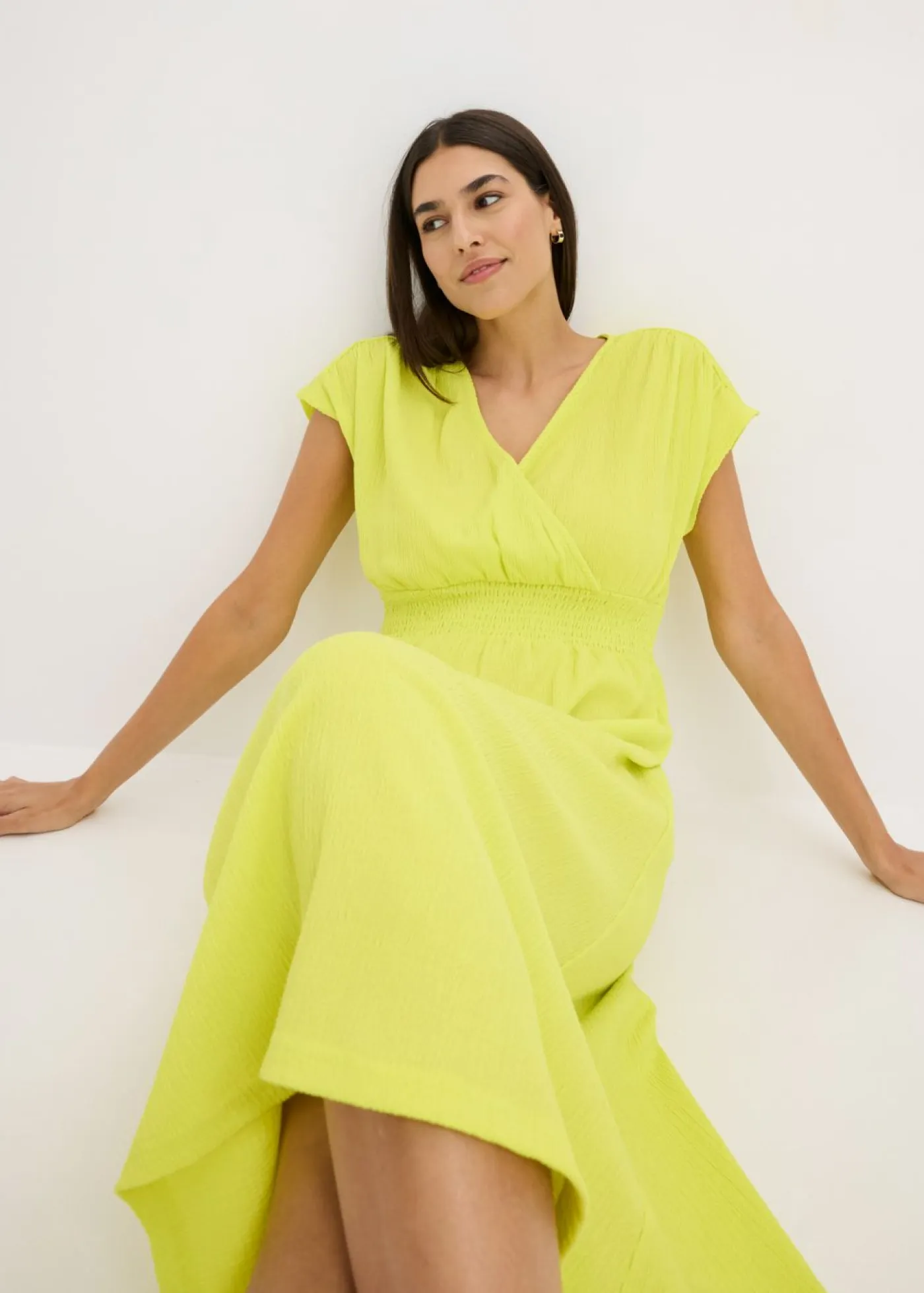 Hot Vestido de punto de crepé ligero Mujer Vestidos