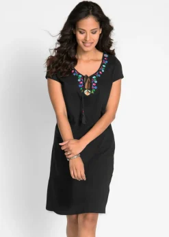 Clearance Vestido de punto de hilo flameado de algodón puro Mujer Vestidos
