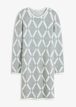 Discount Vestido de punto de hilo metálico con estampado de rombos Mujer Vestidos|Ropa De Punto