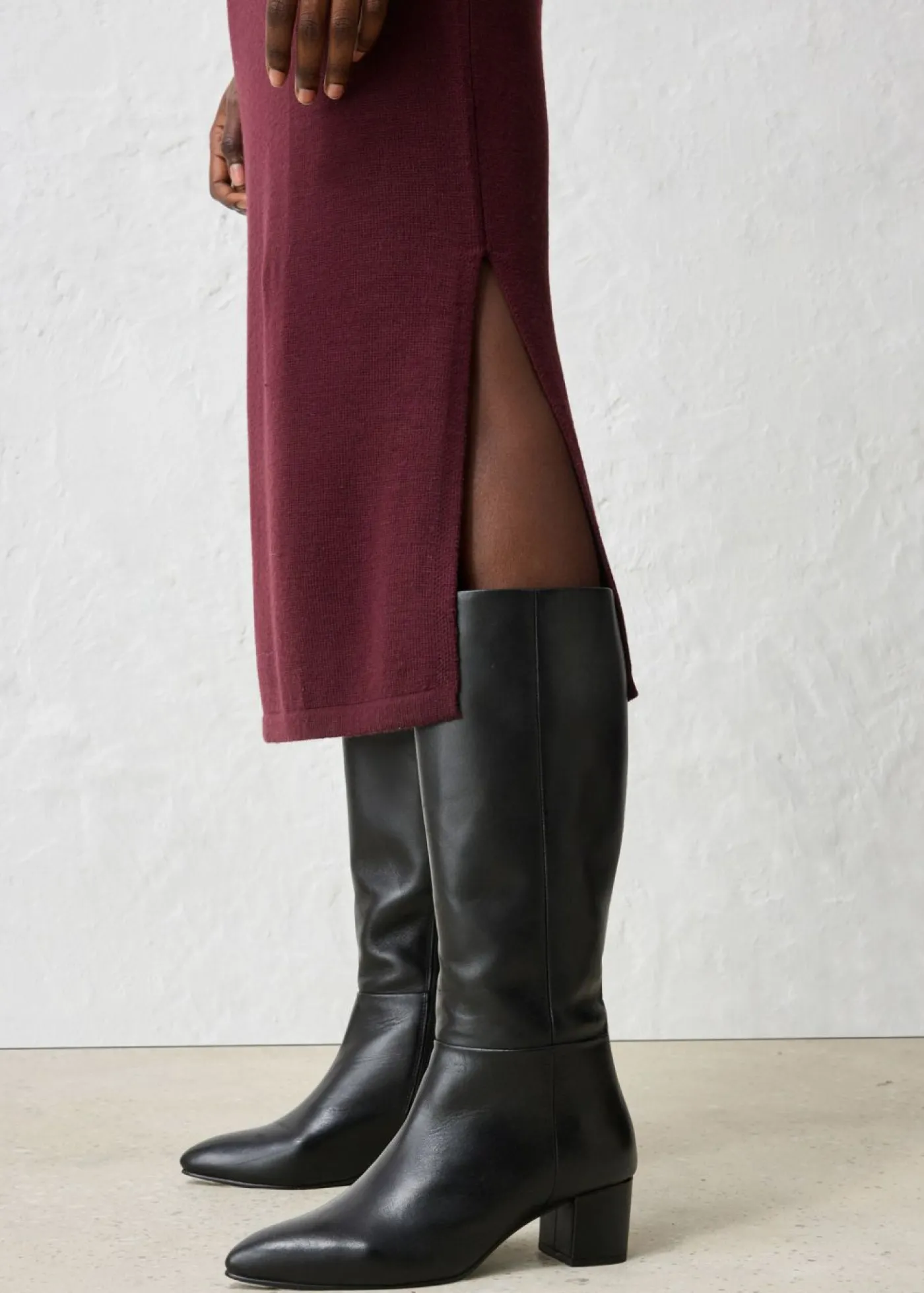 Vestido de punto de lana merina Mujer Premium|Vestidos