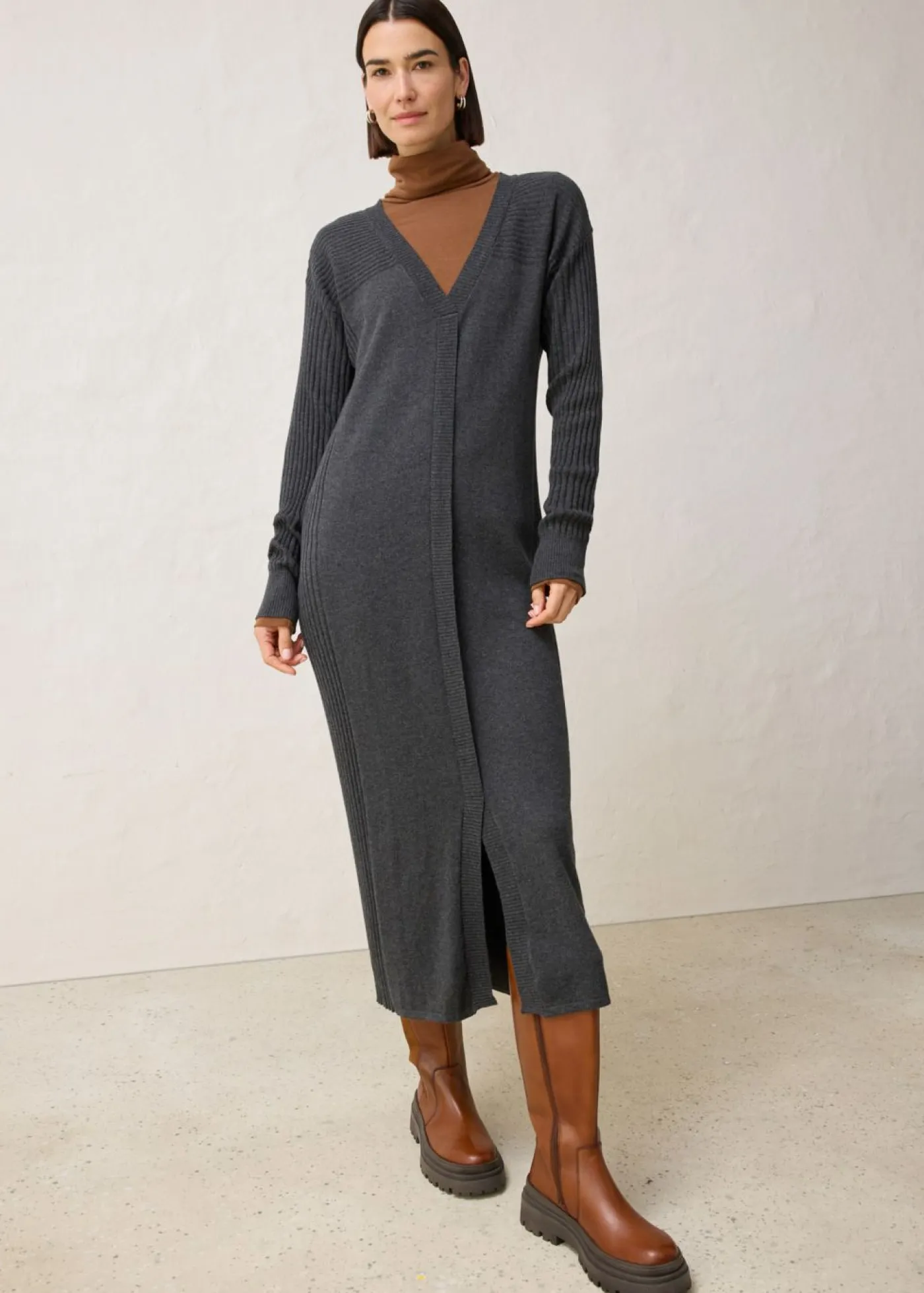 Sale Vestido de punto de lana merina Mujer Vestidos|Ropa De Punto