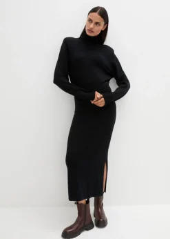 Sale Vestido de punto de lana merina Mujer Premium|Vestidos
