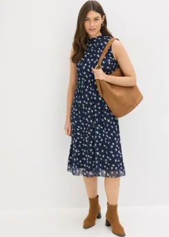 Outlet Vestido de punto de malla fina Mujer Vestidos|Novedades