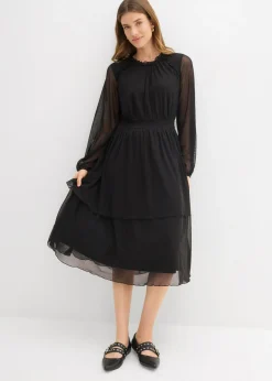 Vestido de punto de malla fina Mujer Vestidos|Novedades