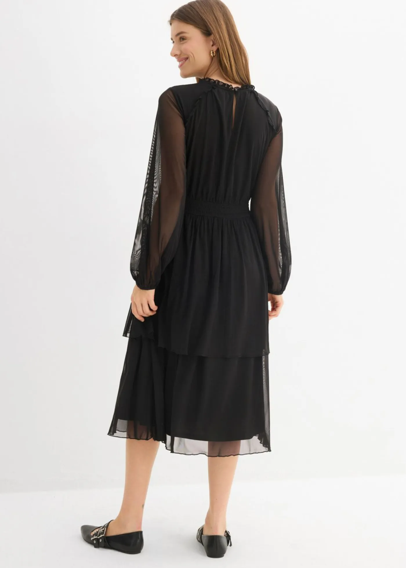 Vestido de punto de malla fina Mujer Vestidos|Novedades