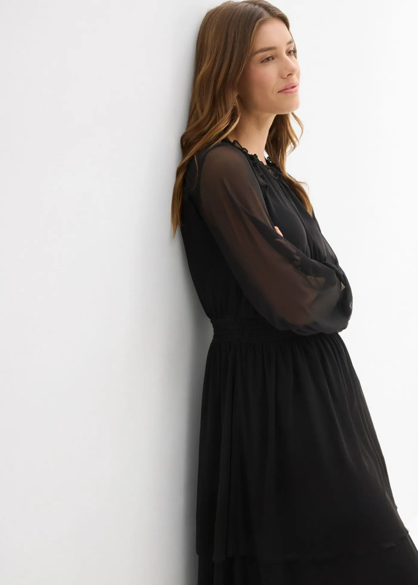 Vestido de punto de malla fina Mujer Vestidos|Novedades