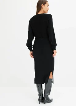 Sale Vestido de punto de mezcla de viscosa fluida Mujer Vestidos|Ropa De Punto