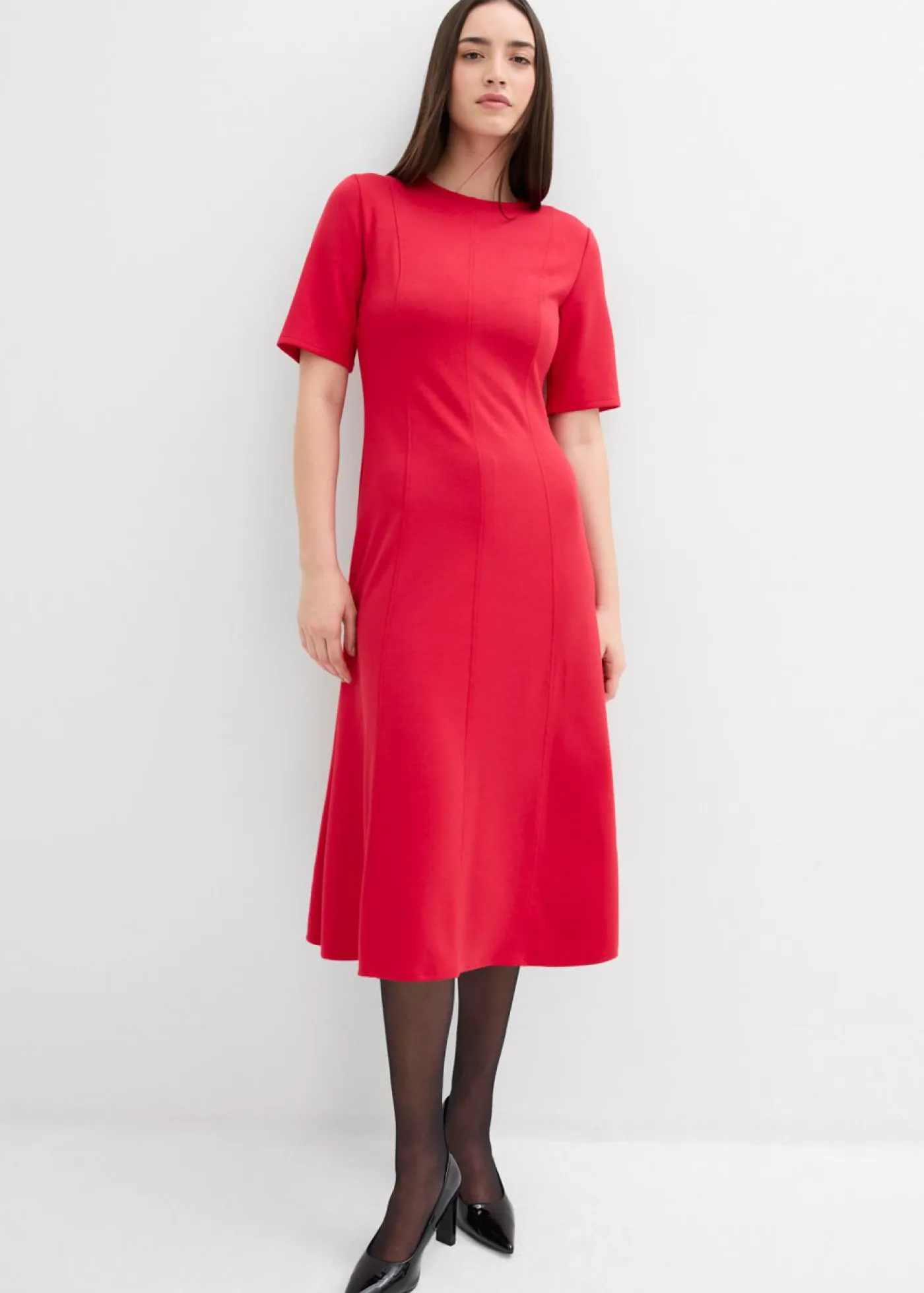 Sale Vestido de punto de mezcla de viscosa fluida Mujer Esenciales|Vestidos