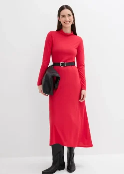 New Vestido de punto de mezcla de modal suave Mujer Esenciales|Vestidos