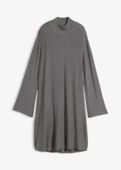 Outlet Vestido de punto de mezcla de viscosa con línea en A Mujer Esenciales|Vestidos