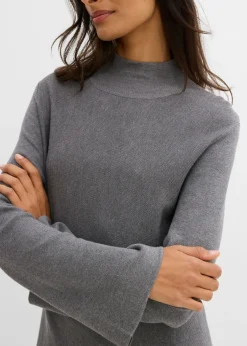 Outlet Vestido de punto de mezcla de viscosa con línea en A Mujer Esenciales|Vestidos