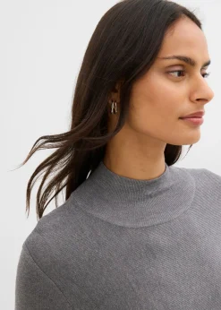 Outlet Vestido de punto de mezcla de viscosa con línea en A Mujer Esenciales|Vestidos