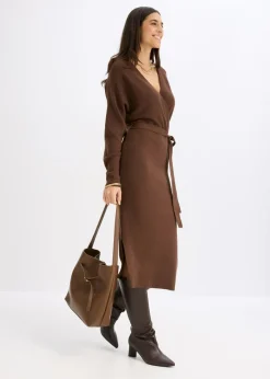 Vestido de punto de mezcla de viscosa fluida Mujer Vestidos|Ropa De Punto